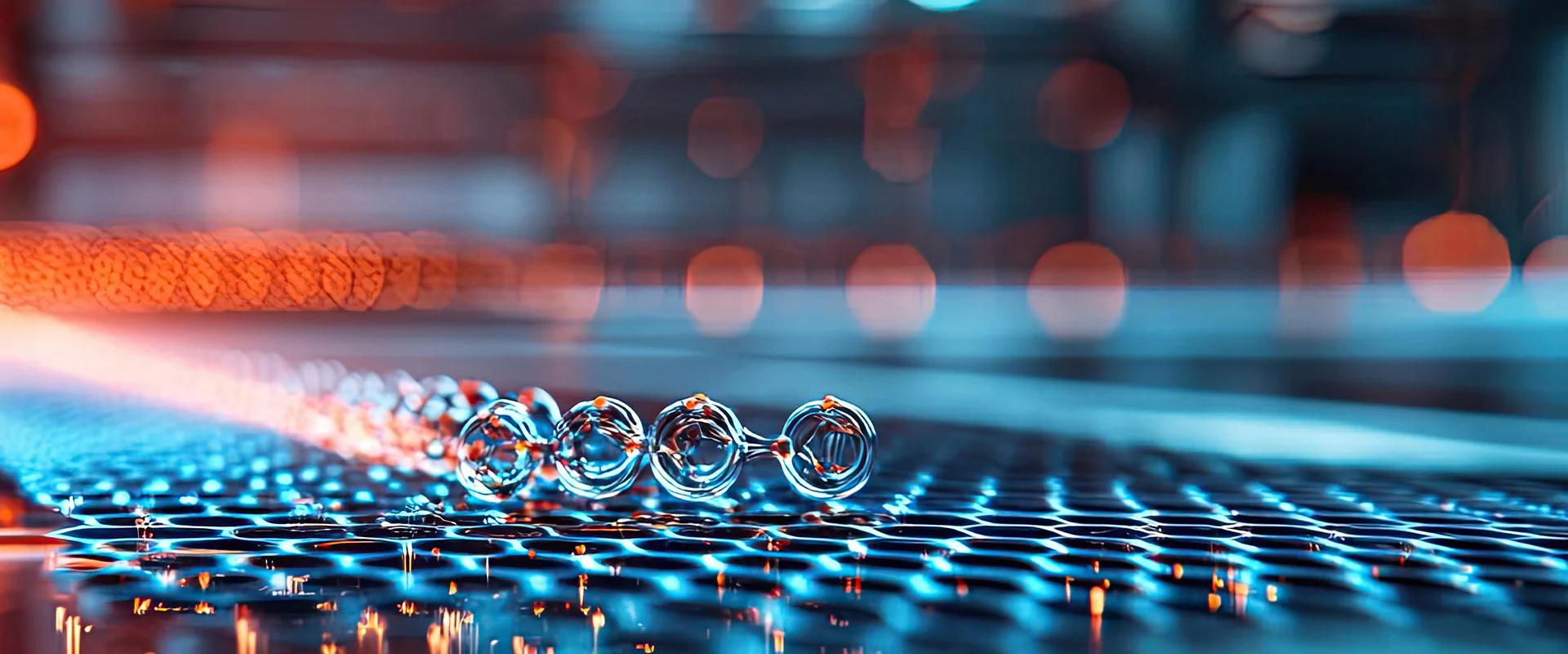 Werkstofftag 2026 Bildbeschreibung / description: Ein Laserstrahl trifft auf eine metallische Fläche und reflektiert das Licht.